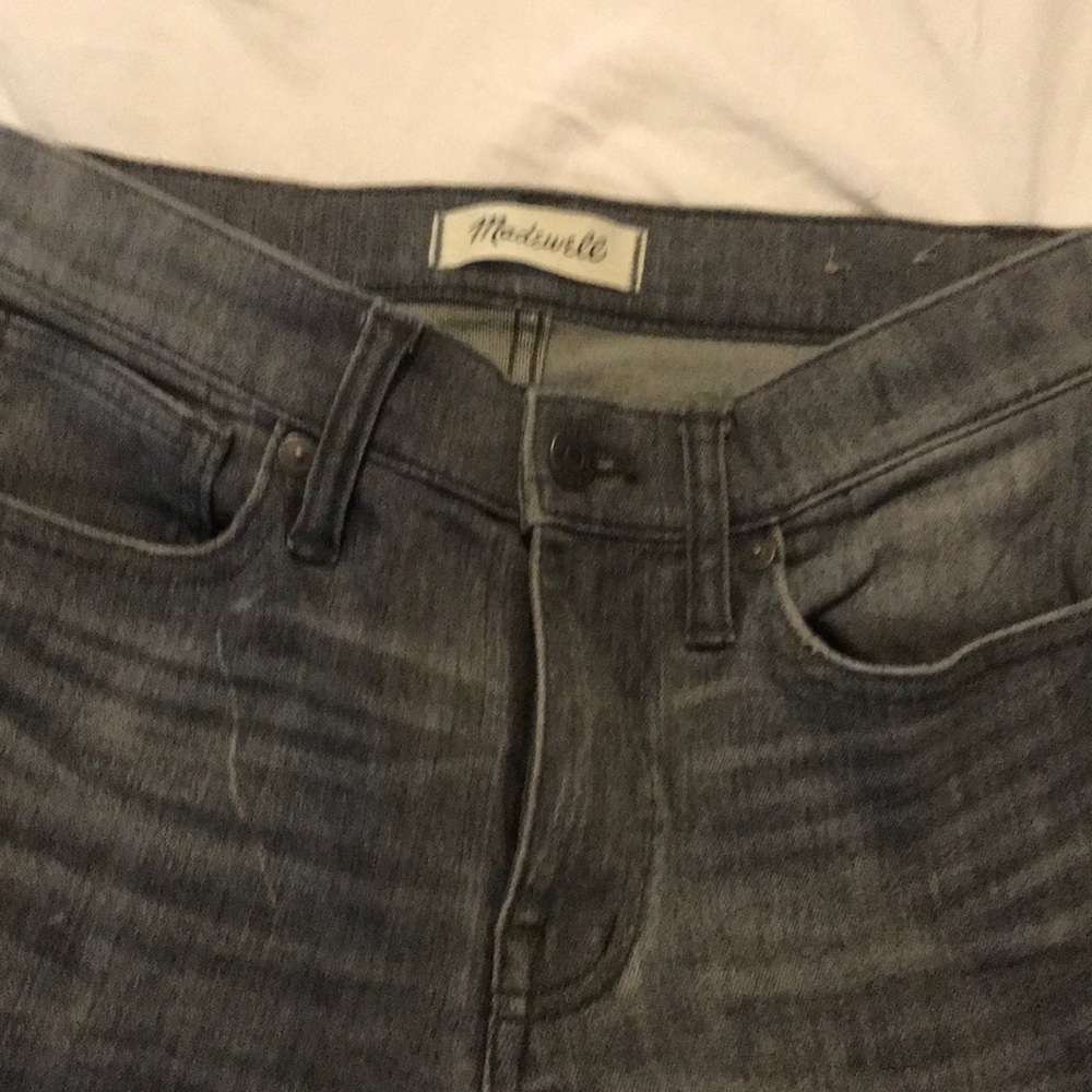 Madewell  grey 9 inch high riser skinny  jean